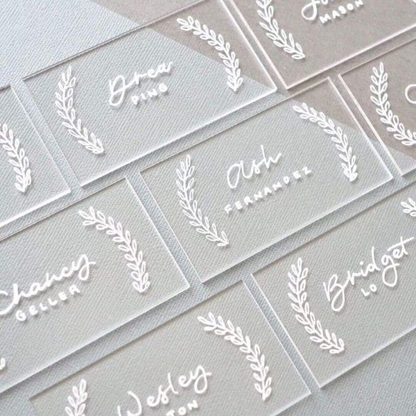 

greeting cards acrylic place for wedding decoration blank rectangle escort plates name seating food sign 88x50x3mm