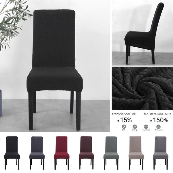 

chair covers super soft jacquard fabric short-term waterproof stretch cover elastic spandex seat for dining room/kitchen