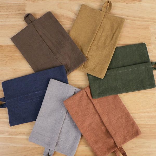 

tissue boxes & napkins box cover cloth hang ramie cotton soft comfortable rectangle fabric durable for home office car kitchen accessories