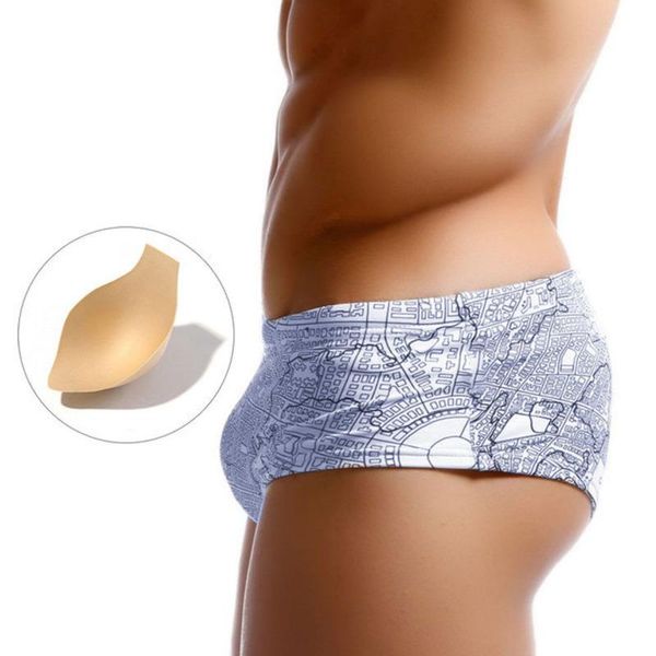 

men's swimwear mens swim briefs print swimsuit men push-up swimming trunks low-waist gay beachwear zwembroek heren