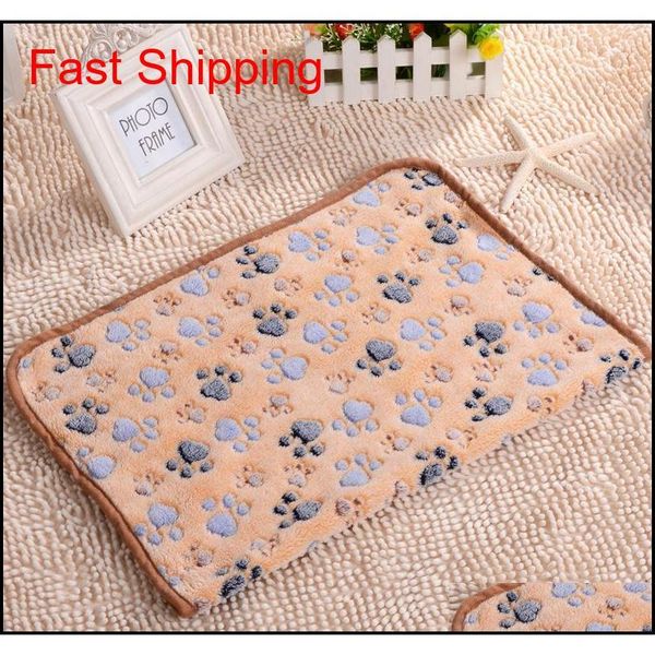 

paw print pet blanket puppy blanket pet sleep pad mat soft and warm fleece dog cat s jlleef ffshop2001