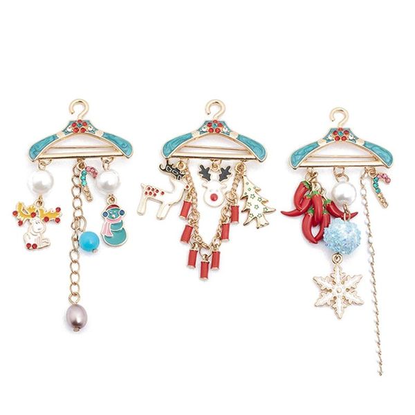 

pins, brooches christmas hanger clothes brooch elk snowman pin eyecatching lovely adorable cute gift for ladies metal trendy, Gray