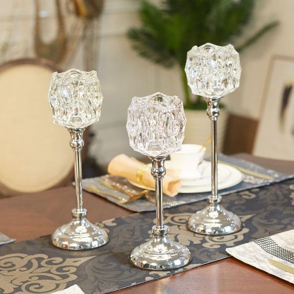 

candle holders crytals decor for table glass lot goblet centerpiece holder wedding porta velas home bi50ch