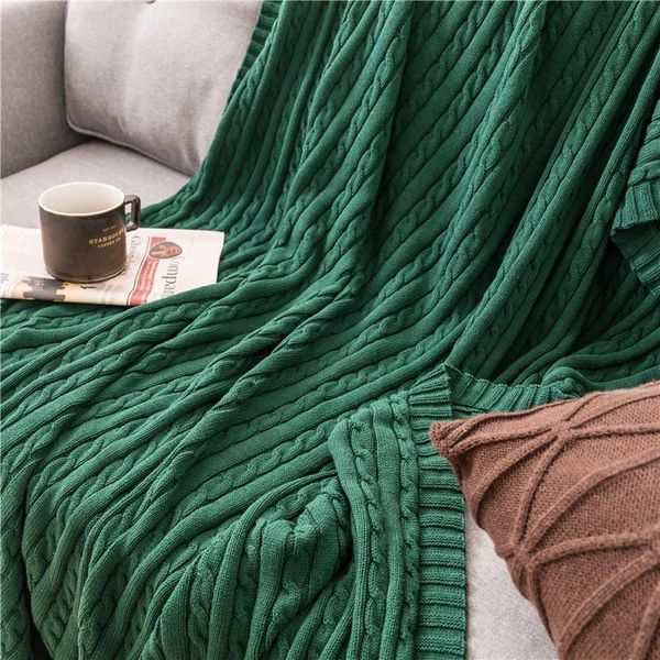 

blankets pure cotton knitted blanket bed ins sofa air-conditioned room thin nap