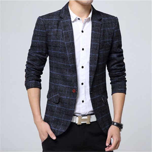 

men's wear new business blazers lattice formal jacket popular design men dress suit jackets qay0, White;black