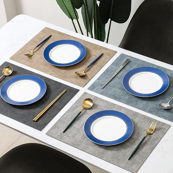 

mats & pads creative pu leather mat table decoration restaurant fan-shaped rectangular insulation waterproof oil-proof plate