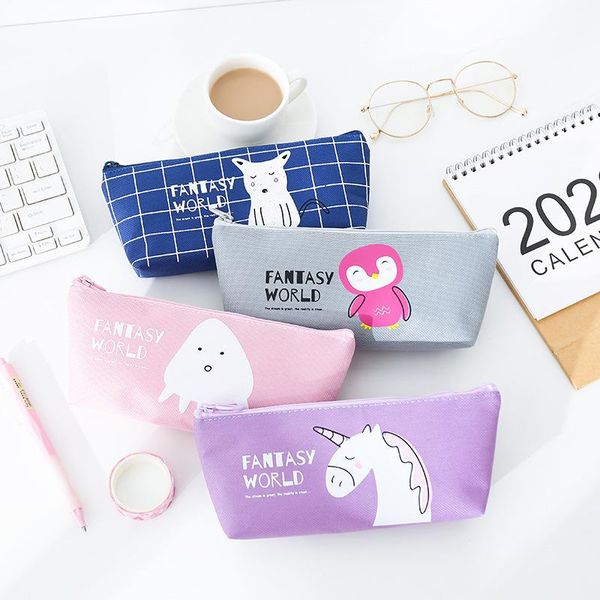 

pencil bags case fabric bag school supplies stationery gift cute box pencilcase supply tool