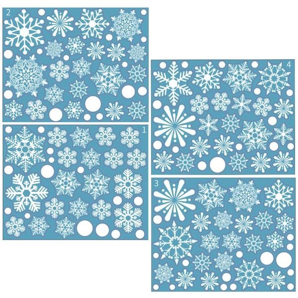 

wall stickers 4 sheets snowflake christmas glass window decoration