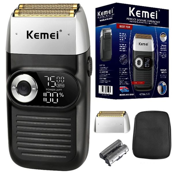 

original kemei powerful barber pro electric shaver for men hair beard electric razor balds head shaving machine finishing fades