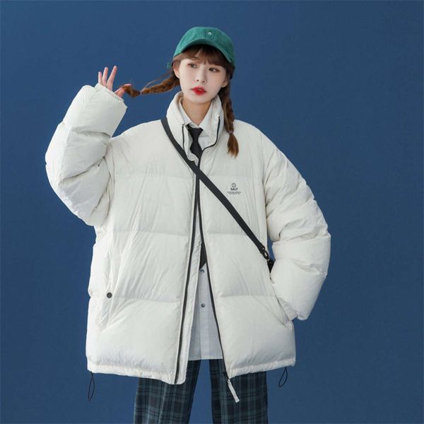 

down jacket women's winter cotton loose design sense small stand collar, Black