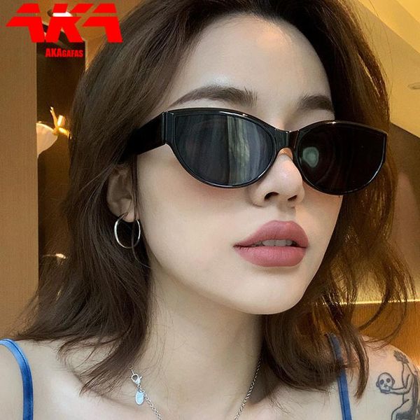 

outdoor eyewear akagafas cat eye hip hop sunglasses women 2021 small retro designer glasse women/men mirror oculos de sol feminino