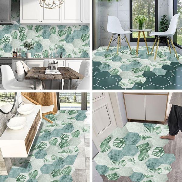 

window stickers home decor wall sticker wood pattern waterproof pvc tiles retro kitchen bathroom floor diy