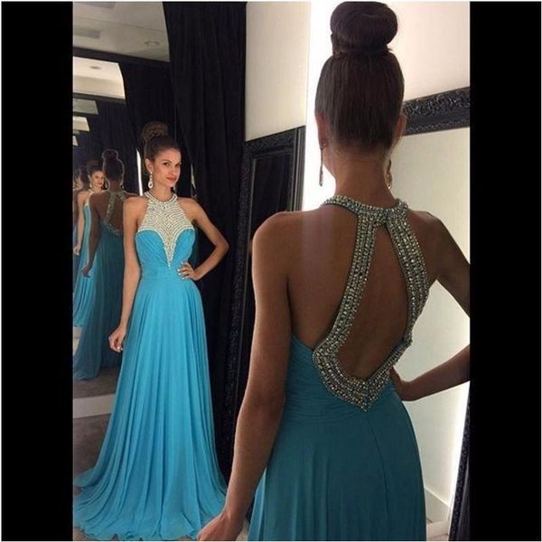 

party dresses prom 2021 long chiffon a line open back dress vestido de festa beaded sweep train custom made formal gowns, White;black