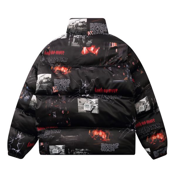 

Hip 2021 New Hop Thick Parka Jackets Men Streetwear War Photo Printing Block Padded Jacket Winter Harajuku Cotton Warm Coat Male YJ5M, Black