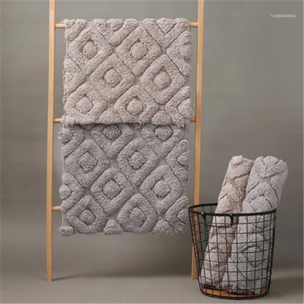 

thickened floor mat cotton bedroom into door of non-slip bathroom earth towel11