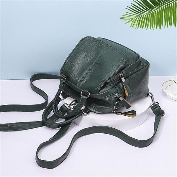 

women small backpack pu leather fashion teenage girls casual bags double shoulder school black