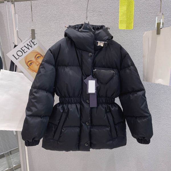 

women's down parkas women jackets designer jacket mid-length coat winter fashion hight quality female clothing overcoat womens coats wa, Black