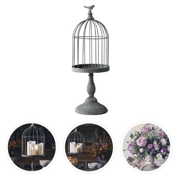 

candle holders 1pc birdcage holder vintage wrought iron stand