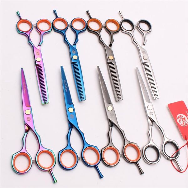 

hair scissors 2pcs 5.5" 16cm purple dragon cutting shears thinning barber shop hairdressing professional z1004