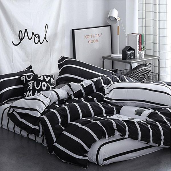 

bedding sets home polyester set twin full  double duvet cover flat bed sheet pillowcase linen bedroom el bedclothes fashion
