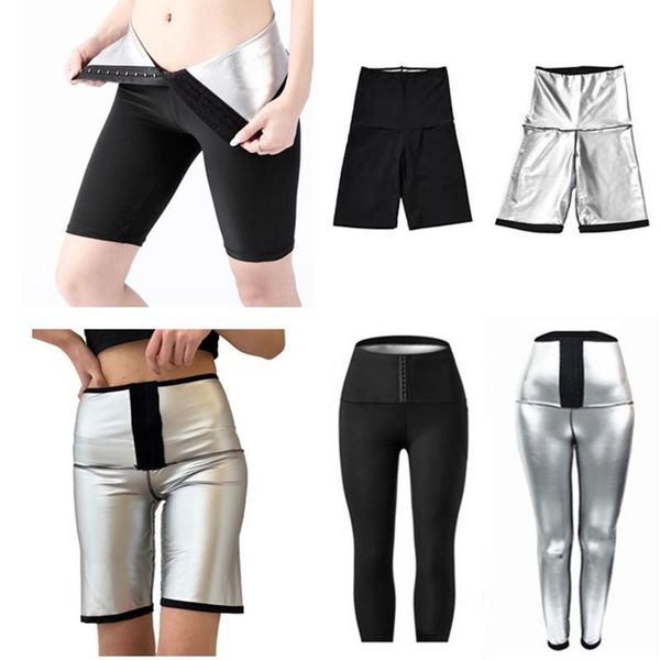

women's shapers sweat sauna control panties women slimming pants fat burning weight loss underwear waist trainers shapewear shorts trou, Black;white