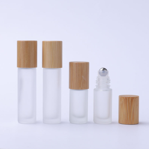

storage bottles & jars 30pcs 10ml refillable spray bottle roll on glass for essential oil roller container with bamboo lid