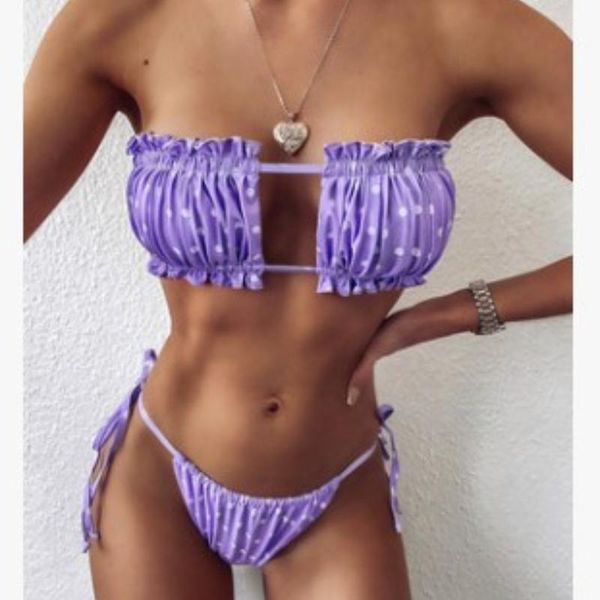 

women's swimwear women bandeau bikini micro swimsuit bra and panty set swim beachwear bathing suit 2021, White;black