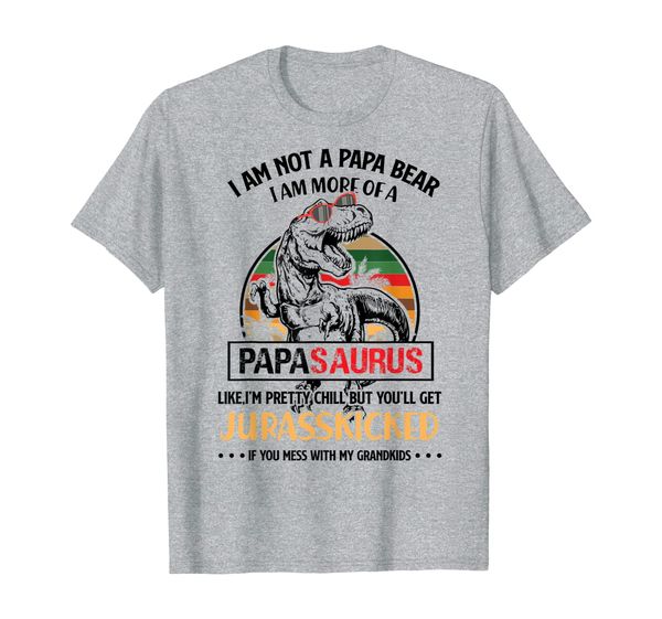

papasaurus t shirt gift t rex dinosaur for men grandpa dad, White;black
