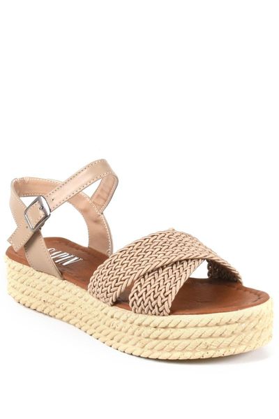 

sandals women straw 22446, Black