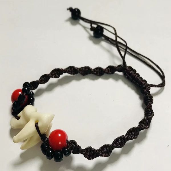 

16 pcs personality imitation wolf tooth biker bracelet, Silver