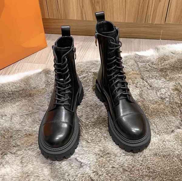

paris muffin lace up big head martin boots women british style side zipper middle tube thin short outlets, Black