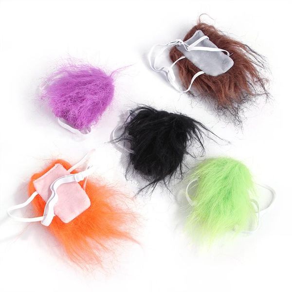 

cat costumes 5pcs/set pet wig creative elastic strap po props artificial fur decorative dog cosplay headwear for halloween accessories