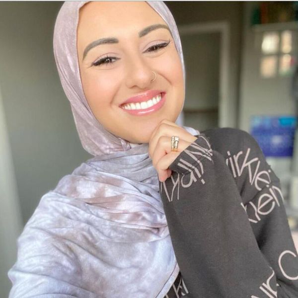 

scarves spring dirty dryed women long hijabs 2021 jersey shawls, Blue;gray