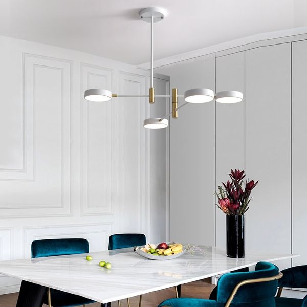 

2021 new led chandelier lighting lamp nordic modern bedroom dining living room ceiling hanging lights 4head 6head pendant vgr5