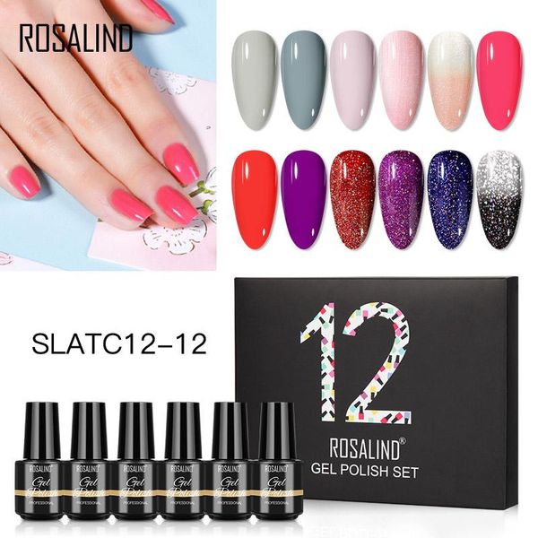 

nail art kits rosalind gel polish set kit semi permanent uv hybrid varnish for manicure base coat nails
