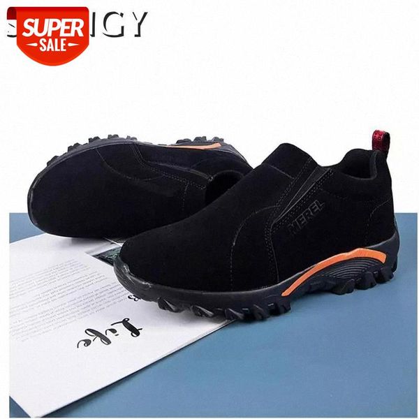 

autumn new men shoes slip-on solid color flock sewing classic men shoes outdoor sports casual basic males ankle #dg6l