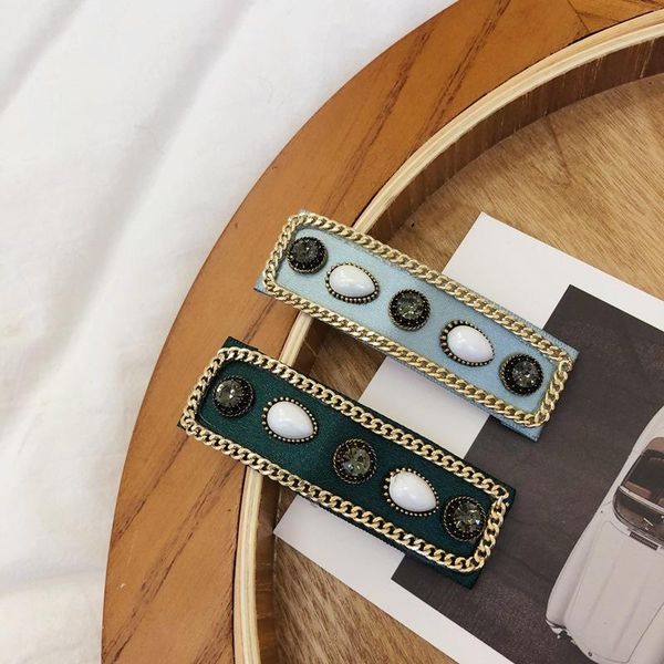 

hair accessories oaoleer fashion women clips barrettes sliver rhinestones pearl pins holder for girls 1 piece