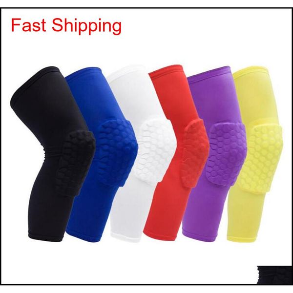 

honeycomb sports safety tapes volleyball basketball knee pad compression socks knee wraps brace protection fashion acc qylmrr bdehome, Silver