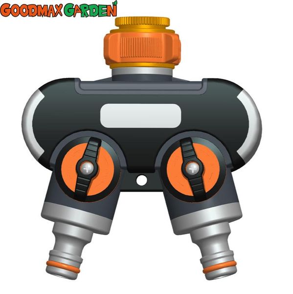 

watering equipments one-way two-tap water distributor for garden irrigation