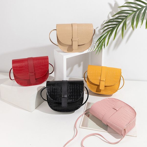 

wallet korean foreign style saddle bag 2021 autumn fashion versatile pattern single shoulder messenger women, Red;black