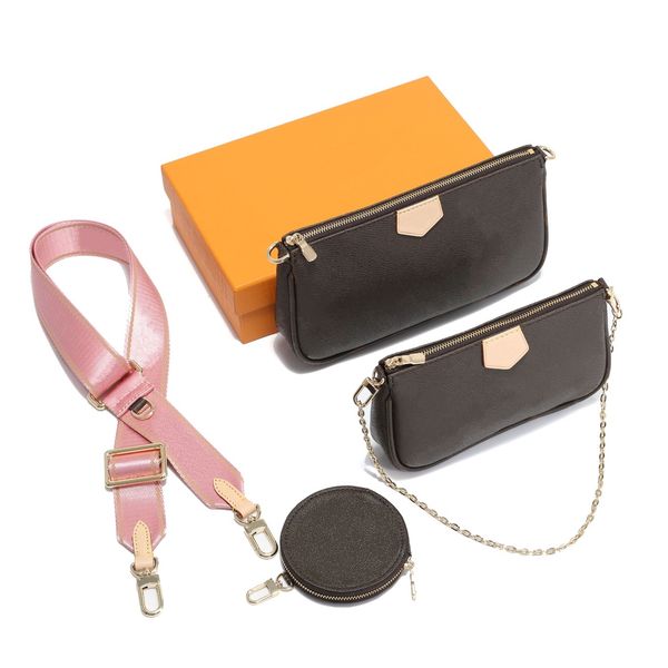 

5a designer bags 3 pcs set favorite old flower handbag women shoulder crossbody bag m44823