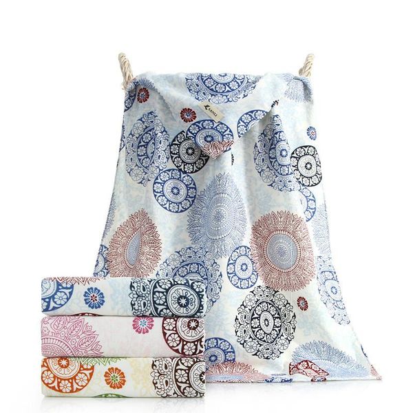 

towel 70*140cm bamboo fiber bath soft absorbent printed large cleaning