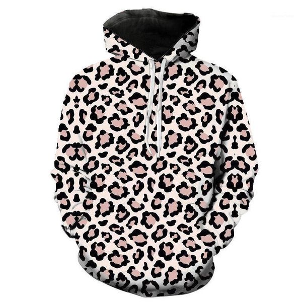 

men's hoodies & sweatshirts leopard print fashion 3d printed hooded sweatshirt men women oversized hoodie hip hop pullover autumn winte, Black