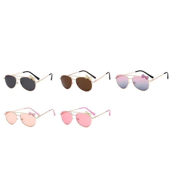 

sunglasses kids metal frame bow children sun glasses fashion outdoor goggles party eyewear cute style eyeglasses 2021, White;black