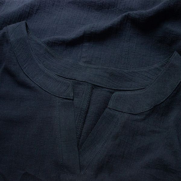 

5xl casual women v neck linen cotton blouse shirt elegant daisy print female spring autumn long sleeve loose blusa pullover, Gray