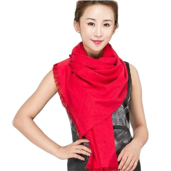 

scarves spring autumnpure color silk women scarf diamond, Blue;gray