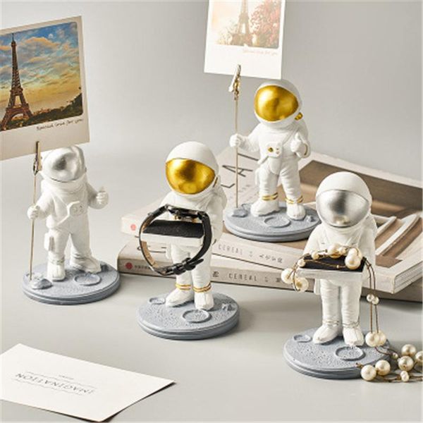 

decorative objects & figurines creative resin astronaut crafts ornaments po deoration watch stand modern office living room home decoration