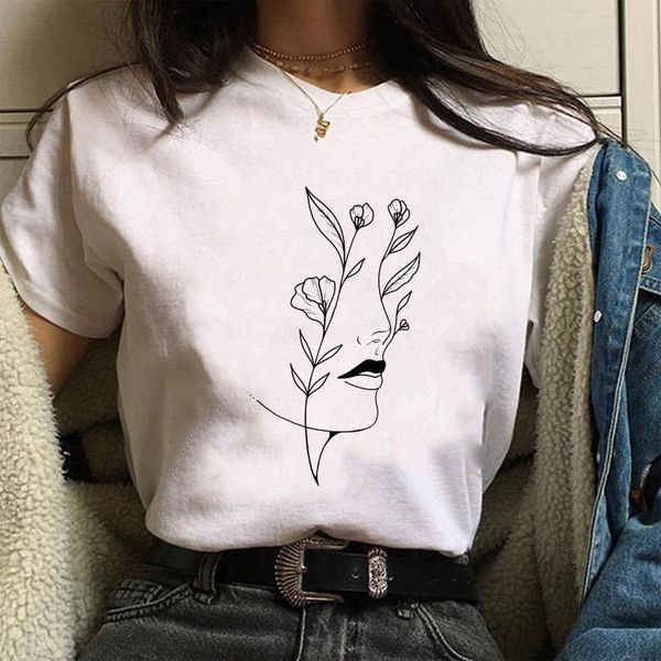 

women's t-shirt street style graphic t shirts women casual summer woman tshirt white tee shirt femme abstract simple