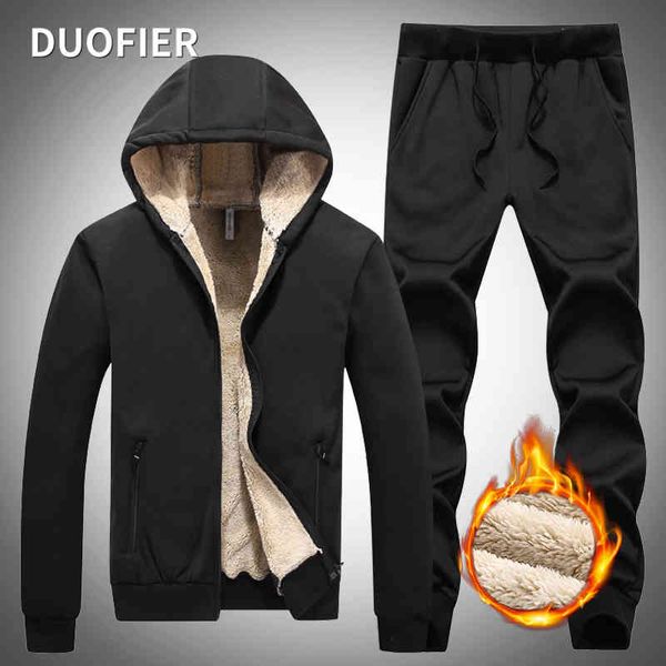 

men's hooded et and sweat, 2-piece set, thick warm casual wear, sportswear, 2021, Gray