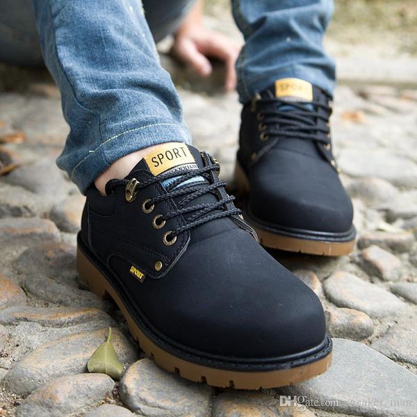 

2021 new autumn winter spring men warm snow boots brand genuine leather ankle outdoor boots waterproof tooling military boots fashion shoes, White;red